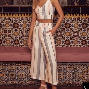 Multi Striped Culotte Pants